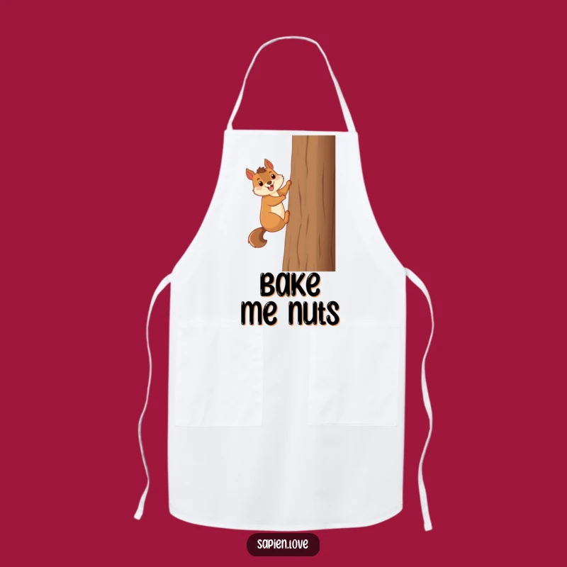 Funny Squirrel Tree Climber Apron: Cook with Nature's Enthusiasm