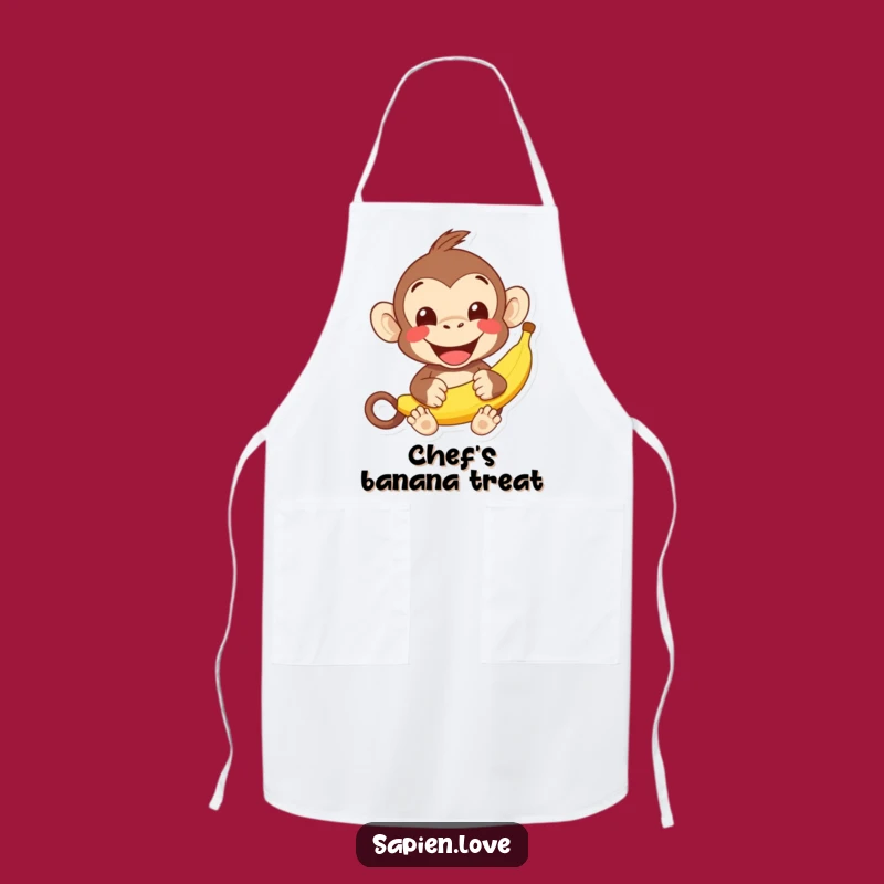 Funny Kawaii Monkey Banana Apron: Cook with a Smile