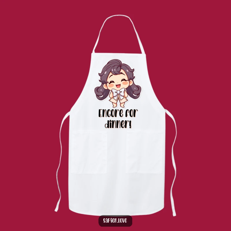 Funny Kawaii Stage Apron: Cook with Theatrical Flair and Character