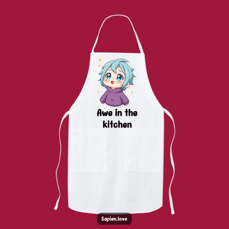 Funny Chef's Twinkling Eyes Apron: Amazed Cook's Humorous Wonder Gift