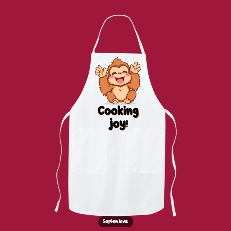 Funny Kawaii Orangutan Apron - Kitchen Fun for Joyful Cooks