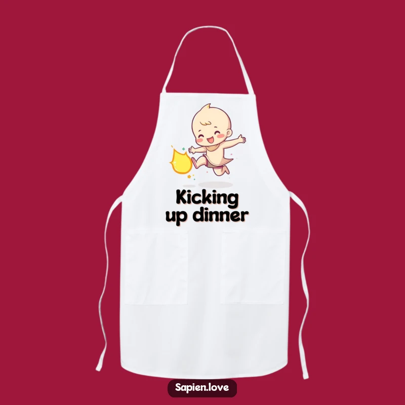 Funny Meteor Kicker Apron: Cook with Cosmic Power!