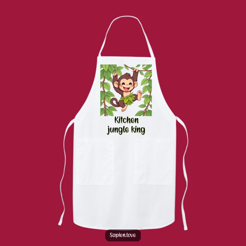 Funny Kawaii Primate Apron: Cook with Jungle Spirit