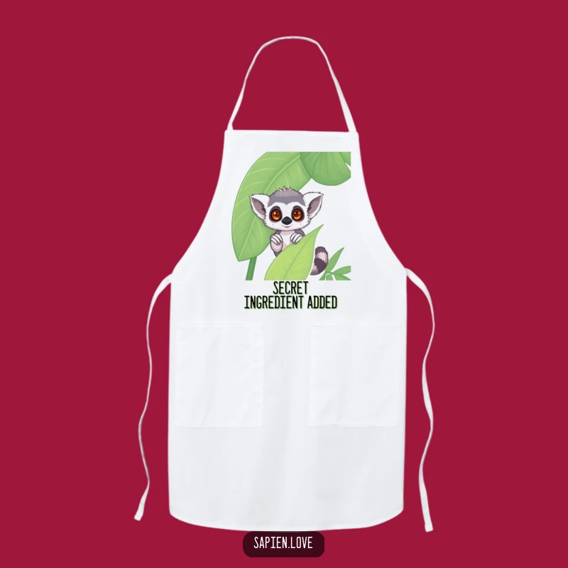 Funny Kawaii Lemur Apron: Cook with Gentle Flair
