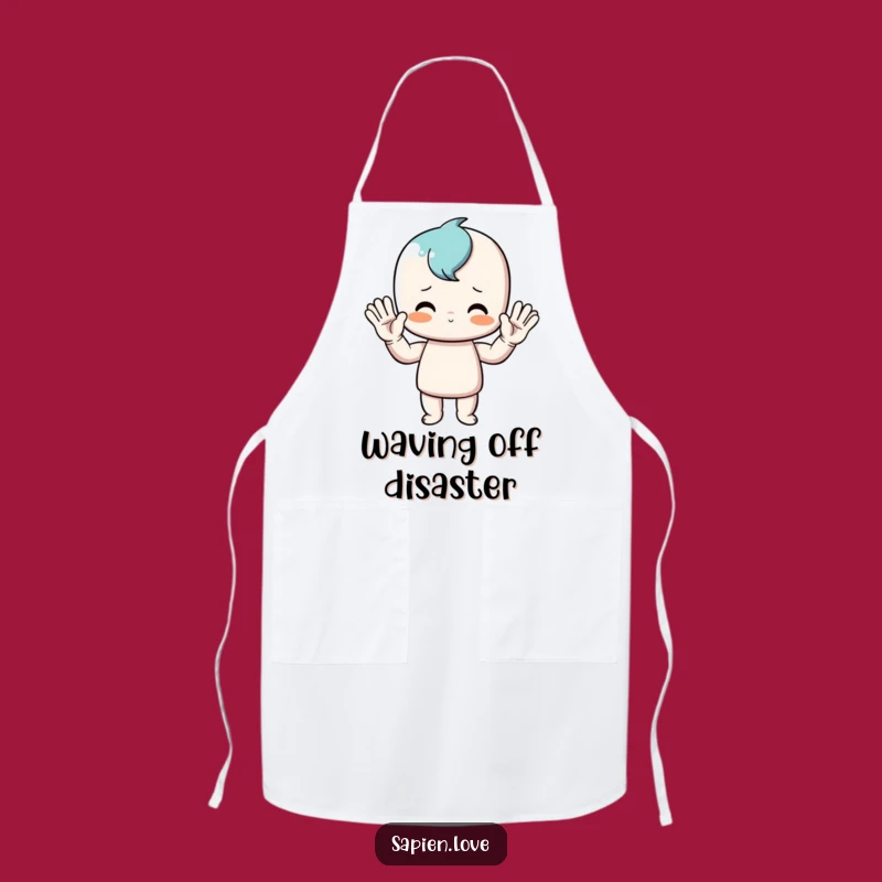 Funny Waving Man Apron: Cook and Greet with Hilarious Style