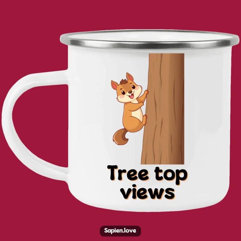 Funny Squirrel Tree Climber Camping Mug: Fuel Your Adventures with Nature's Spirit
