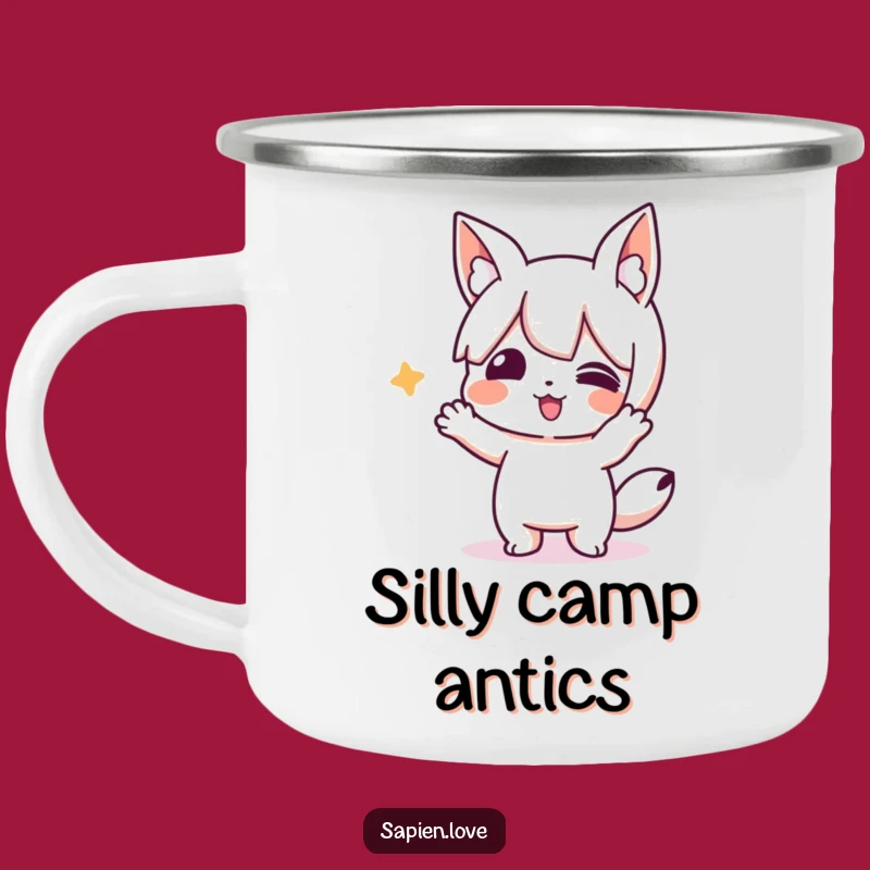 Funny Animal Ears Character Camping Mug - Adventure with Silly Fun