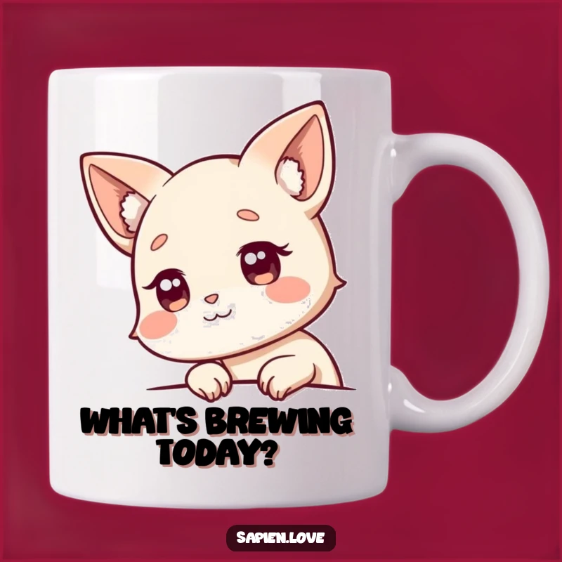 Funny Curious Animal Ears Character Mug - Peek-a-Boo Mystery Gift