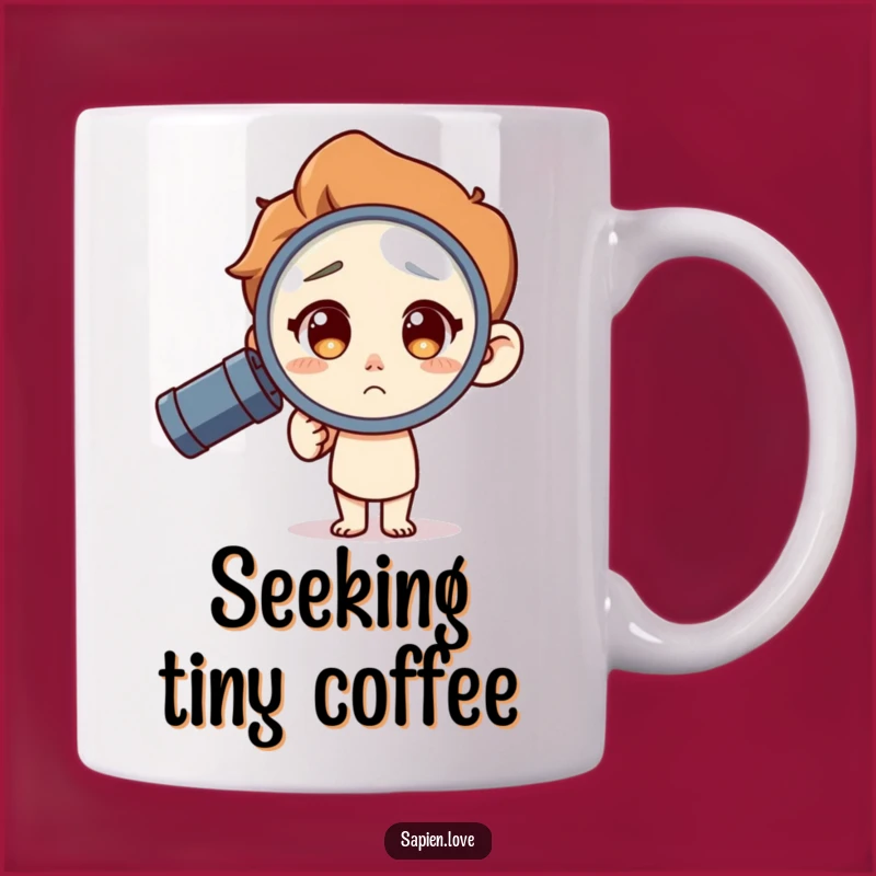 Funny Magnifying Glass Explorer Mug: A Curious Human's Funny Quest Gift