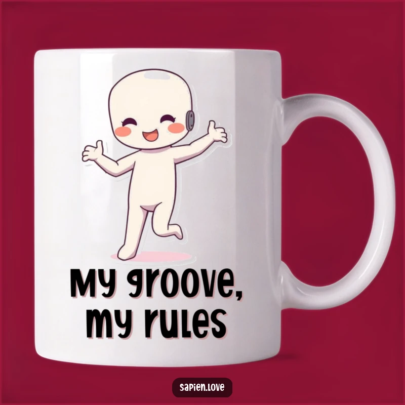 Funny Dancing Figure Mug: Silly Rhythm Humanoid Perfect Gift