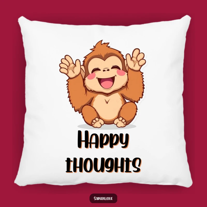 Cozy Funny Kawaii Orangutan Pillow - Huggable Happiness for Your Home