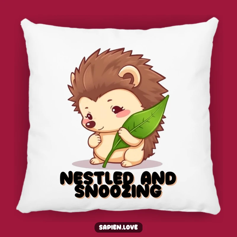 Funny Curious Hedgehog Pillow - Cozy Nature Accent Cushion
