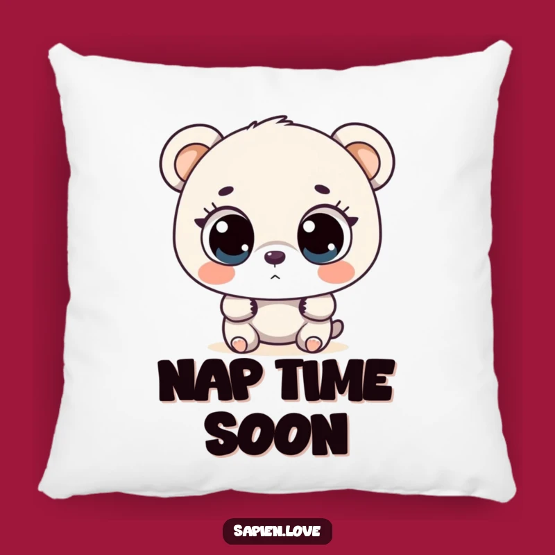 Funny Bear Explorer Pillow: Cozy Comfort with Curious, Cute Charm