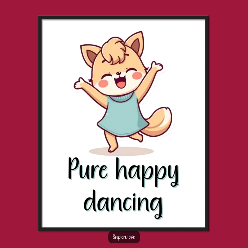 Funny Animal Feature Dancer Digital Art: Instant Download for Joyful & Expressive Wall Decor!