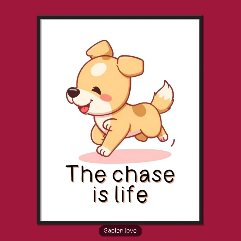 Funny Playful Dog Digital Art - Silly Canine Print for Instant Smiles