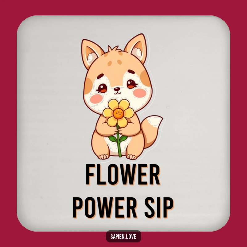 Funny Coaster Set - Cute Animal Flower Drink Protector Gift