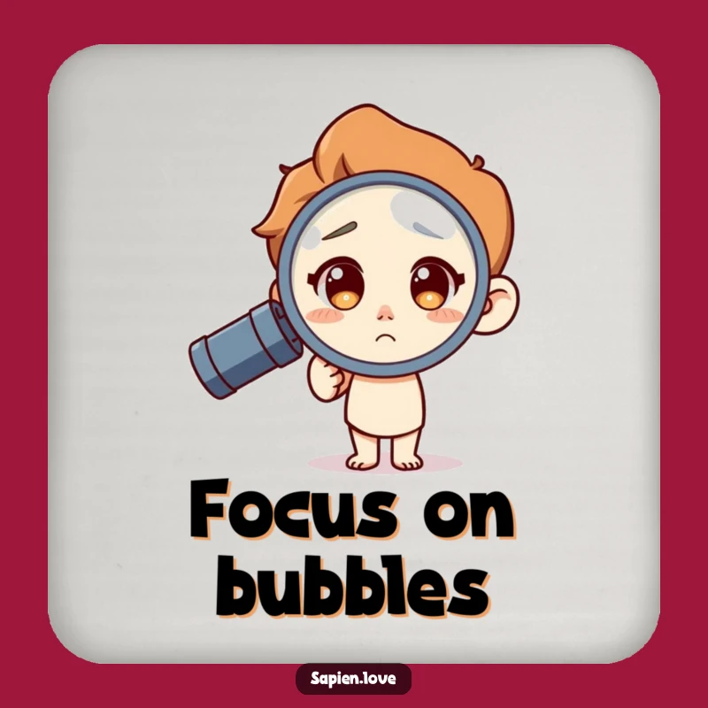 Funny Magnifying Glass Coaster: Protect Surfaces with Curious Humor