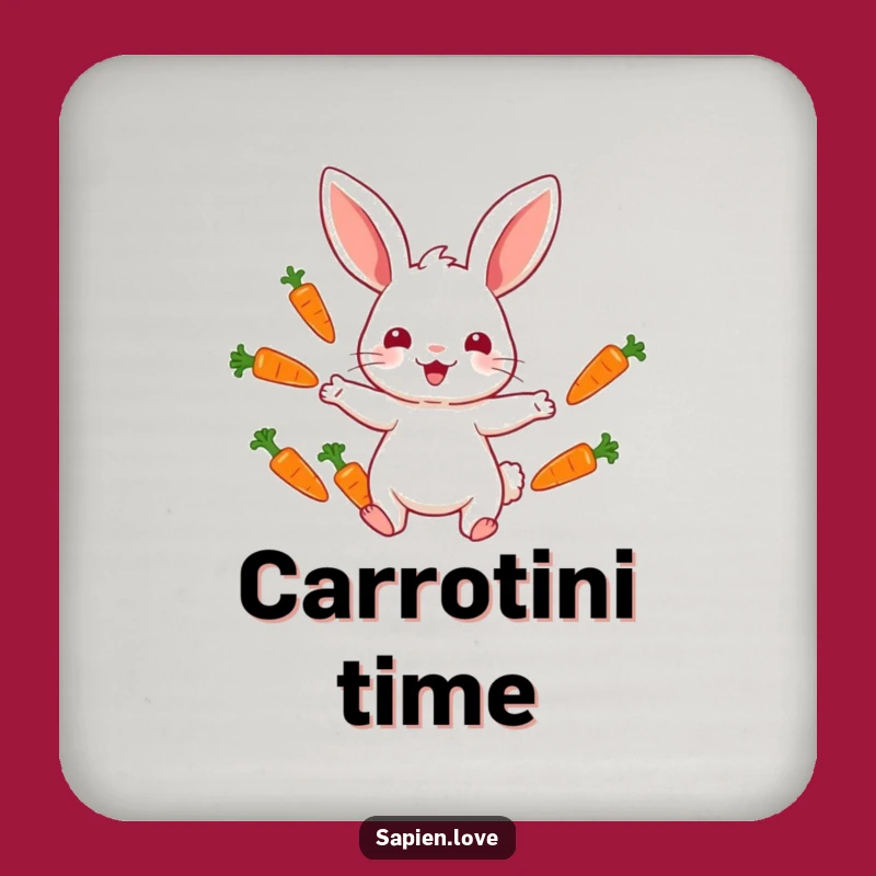 Funny Rabbit Juggling Coaster Set: Whimsical Protection for Surfaces