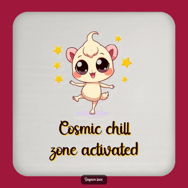 Funny Star Juggler Coaster: Playful Creature Drink Perfect Gift