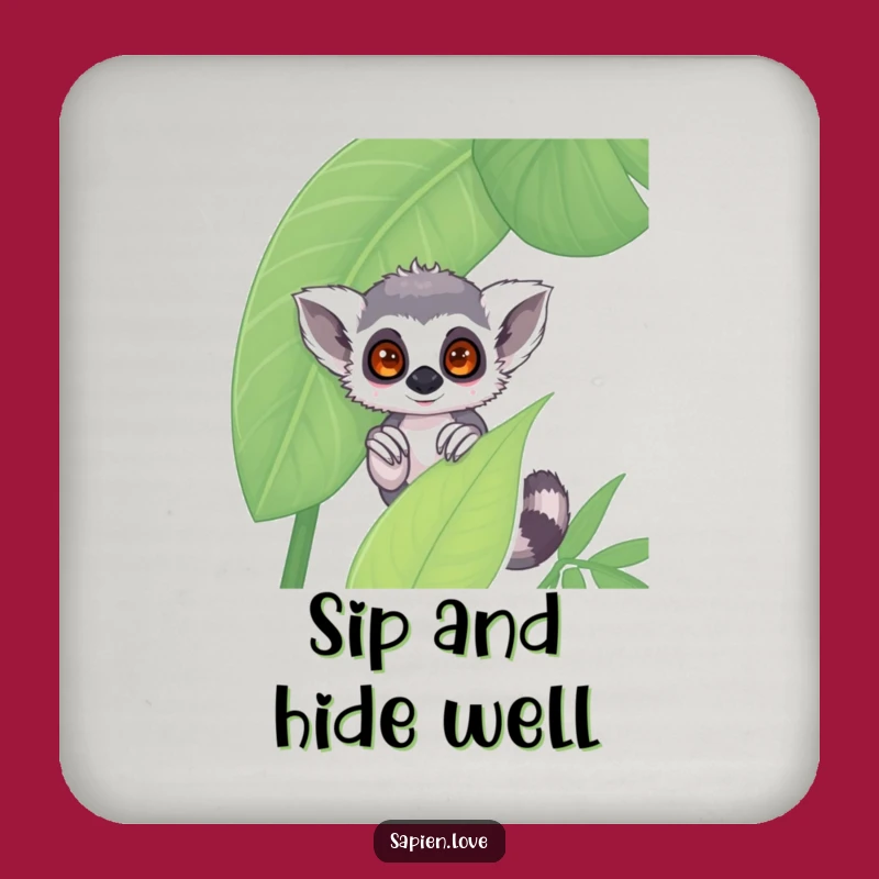 Funny Kawaii Lemur Coasters: Shy Protection for Drinks