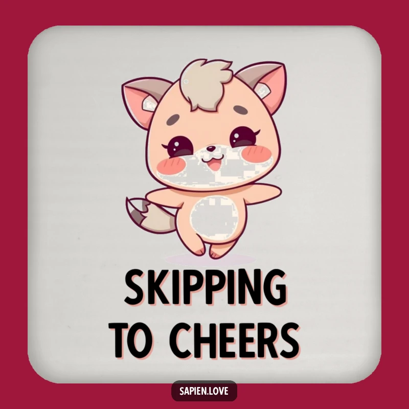 Funny Animal Character Skipping Coaster - Protect Surfaces with Joy