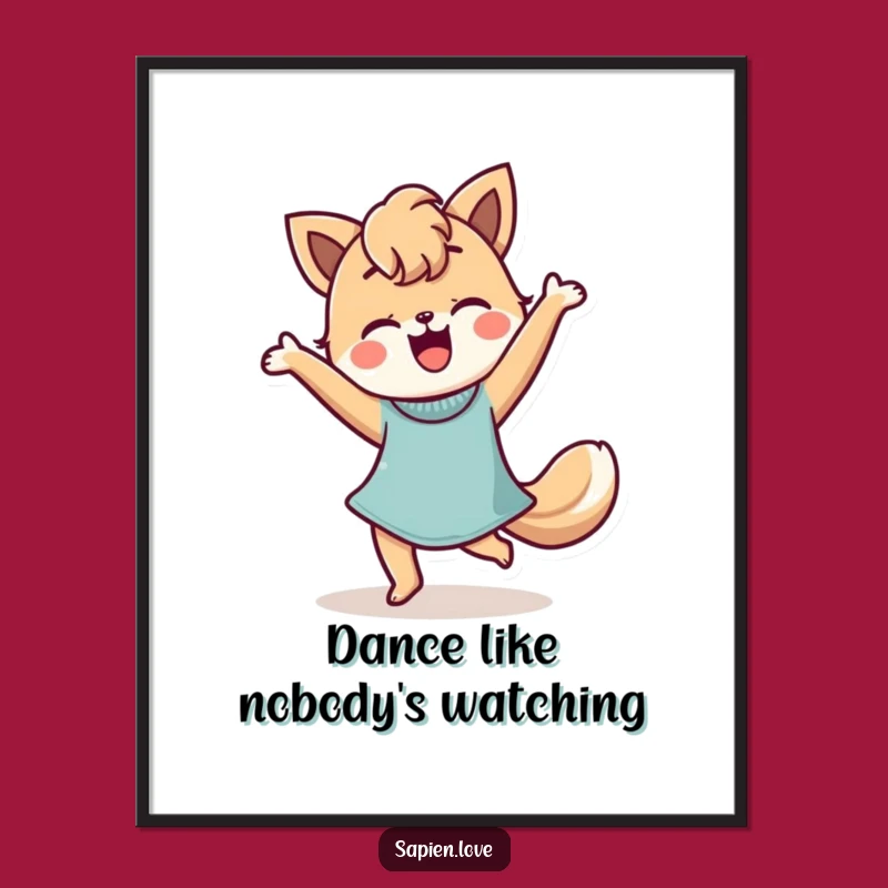 Funny Animal Feature Dancer Poster: Brighten Your Walls with This Joyful & Expressive Art!