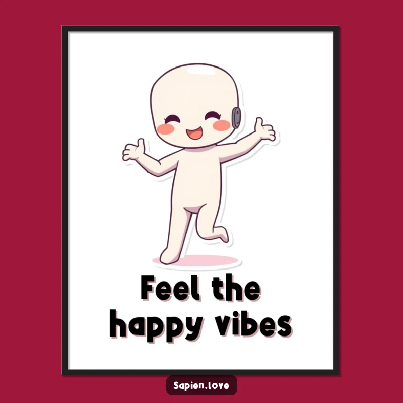 Funny Dancing Figure Poster: Silly Rhythm Art Perfect Gift