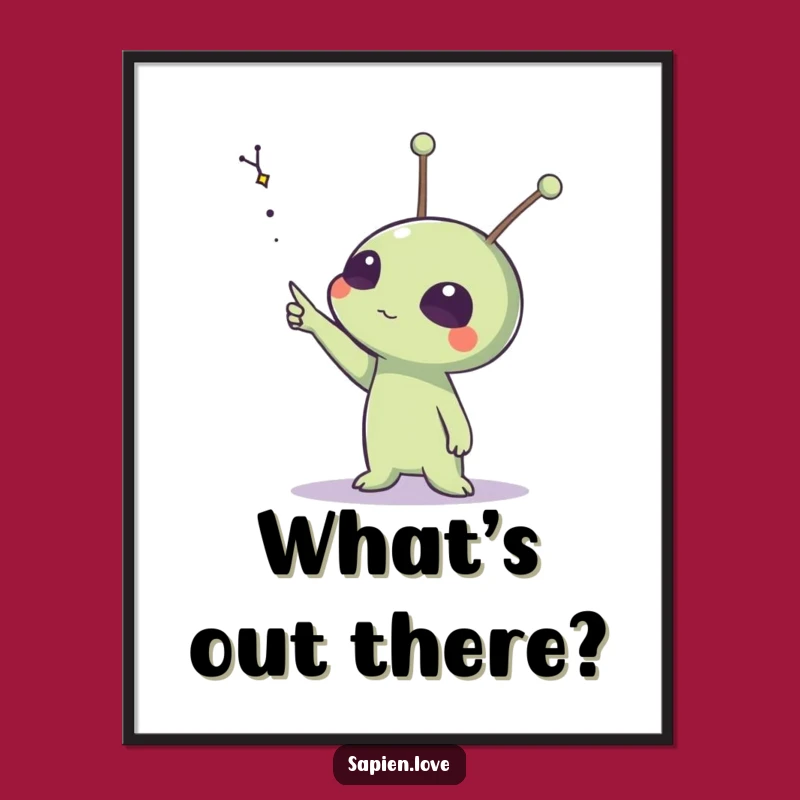 Funny Alien Constellation Poster: Decorate Your Space with Wonder