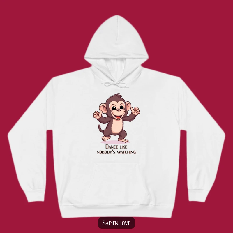 Cozy Funny Kawaii Ape Hoodie: Dance Party Ready Comfort