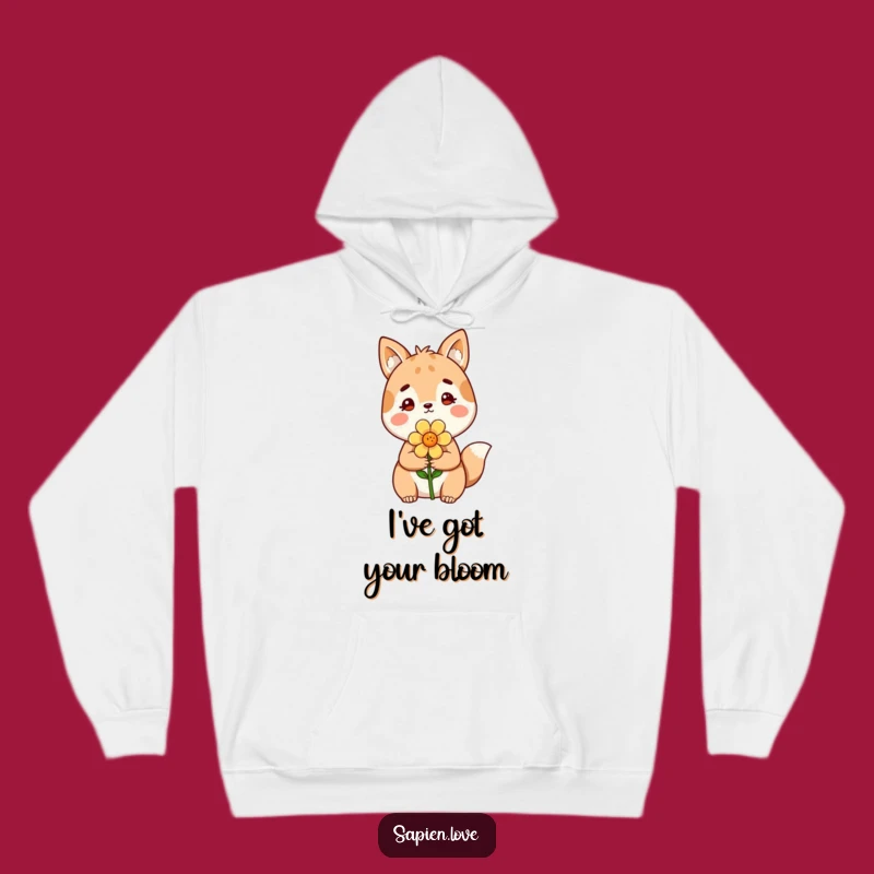 Funny Cozy Animal Hug Hoodie - Sweet Flower Offering Warm Gift
