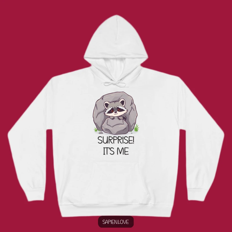 Funny Raccoon Hoodie: Cozy Bandit Hideout - Warm & Humorous Gift