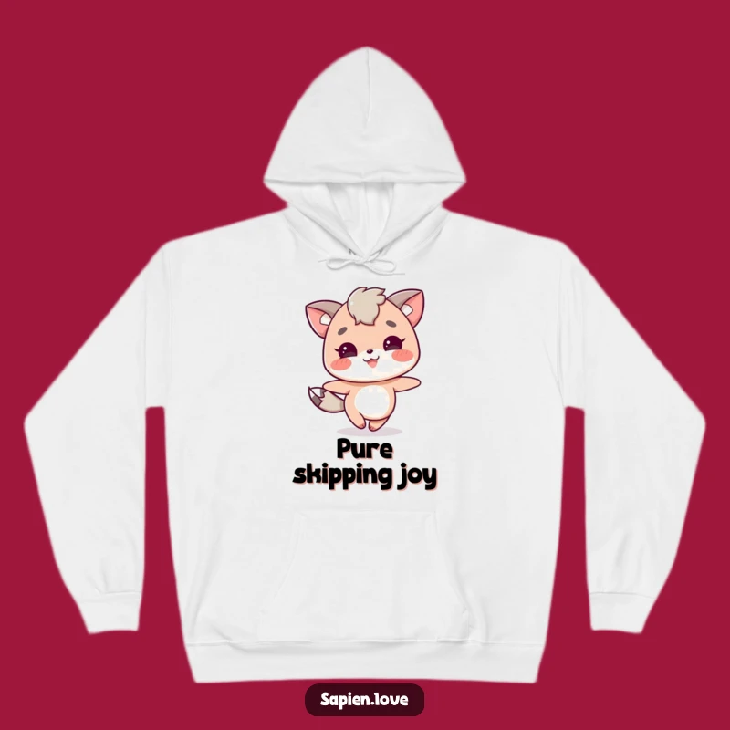 Funny Animal Character Skipping Hoodie - Cozy Comfort for Joyful Souls