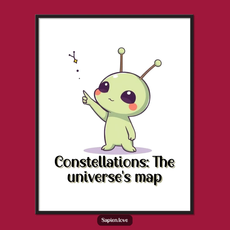 Free Printable Wall Art: Alien Antennae Constellation Humorous Downloadable Art