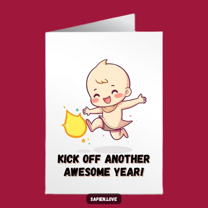 Free Printable Birthday Card: Meteor Kicker - Energized Downloadable Greeting