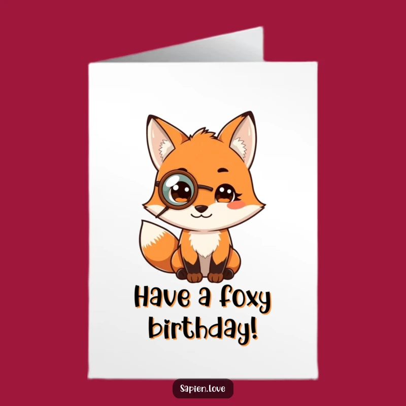 Wise Free Printable Fox Birthday Card: Smarty Pants Downloadable Gift