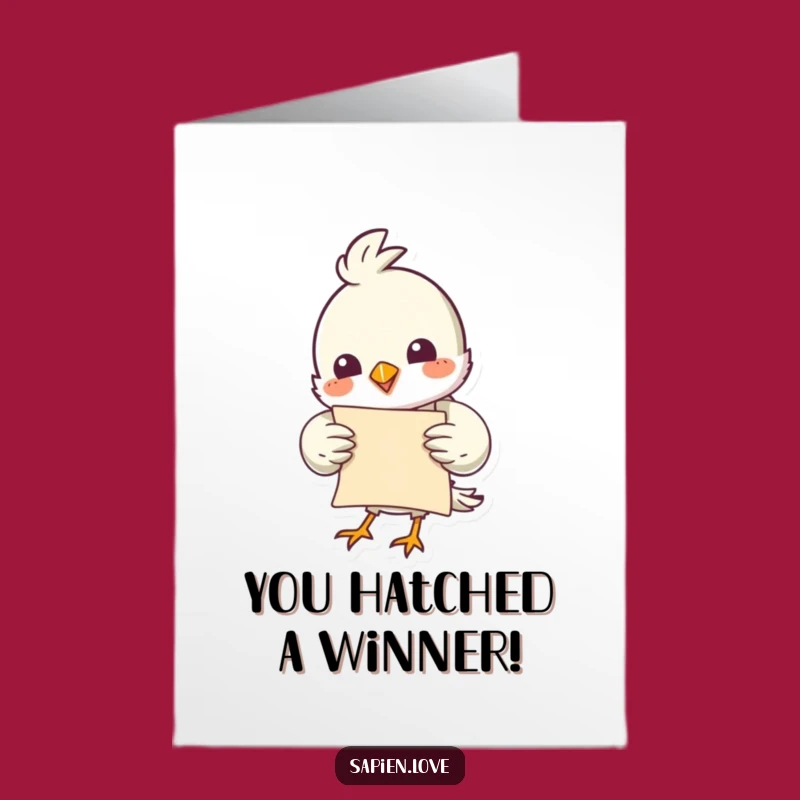 Free Printable Funny Bird Congratulations Card - Downloadable Success Message