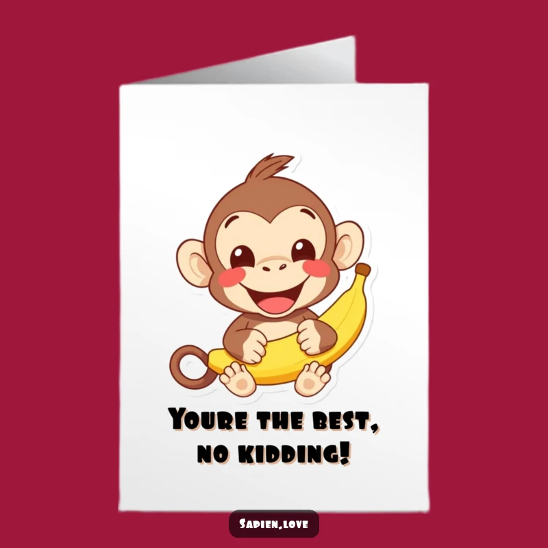 Free Printable Monkey Banana Congrats Card - Happy Downloadable Celebration