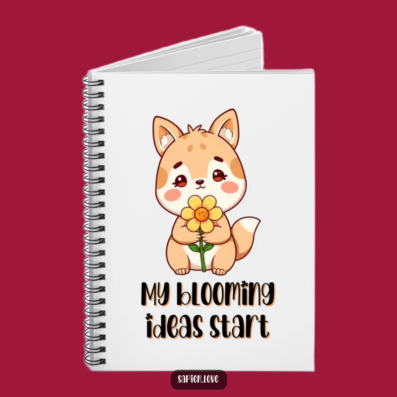 Funny Journal - Cute Animal Flower Notebook for Notes Gift