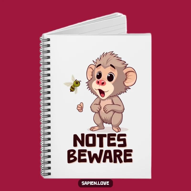 Funny Kawaii Baboon Notebook - Jot Down Startled Thoughts & Ideas
