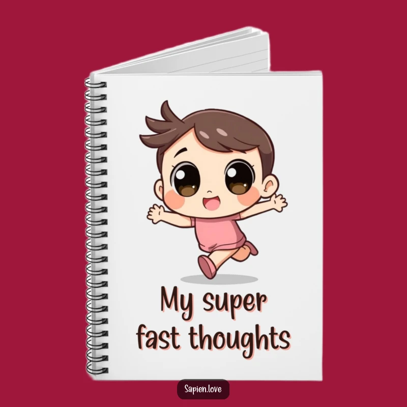 Funny Kawaii Idea Notebook: Capture Thoughts with an Excited Character
