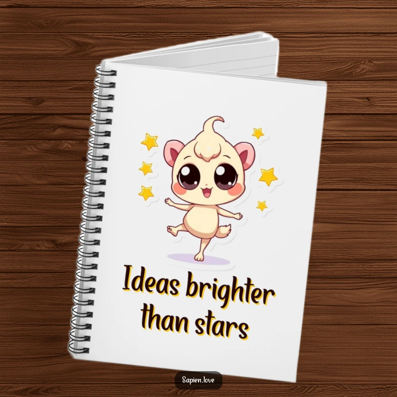 Funny Star Juggler Notebook: A playful creature juggling stars, perfect for jotting down cosmic ideas and creative thoughts.
