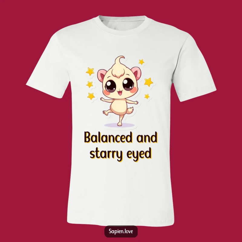 Funny Star Juggler T-Shirt: Playful Creature Big Eyes Perfect Gift