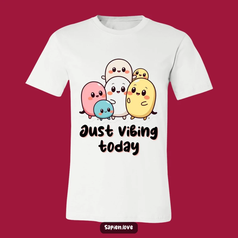 Funny Abstract Pals T-Shirt: Playful Shapes with Eyes, Hilarious Gift Idea