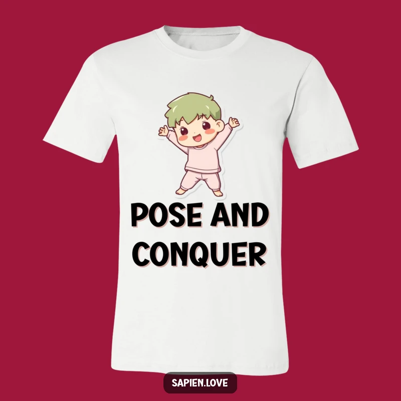 Funny Kawaii Pose T-Shirt: Playful Human's Dynamic Action Tee