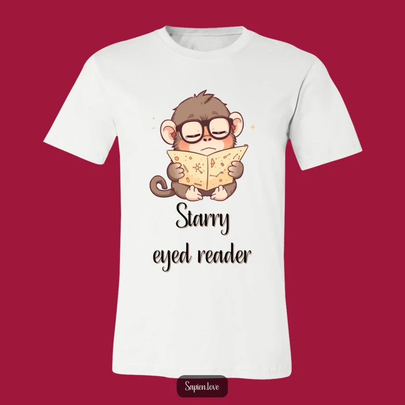 Funny Sleepy Ape T-Shirt: Cosmic Reads for a Humorous Spirit