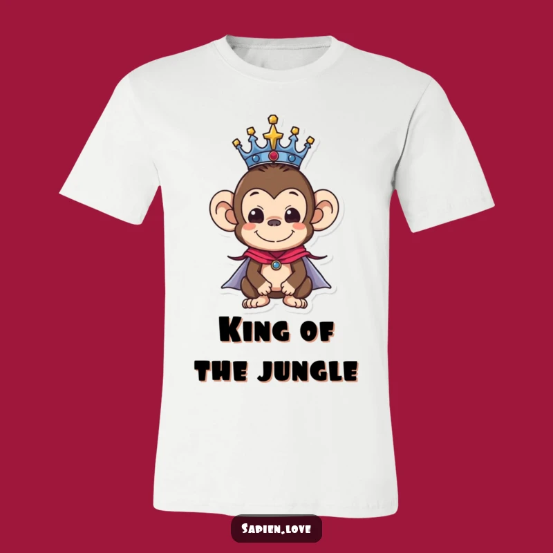 Funny Monkey Monarch T-Shirt: Royal Ape Apparel for Regal & Humorous Style