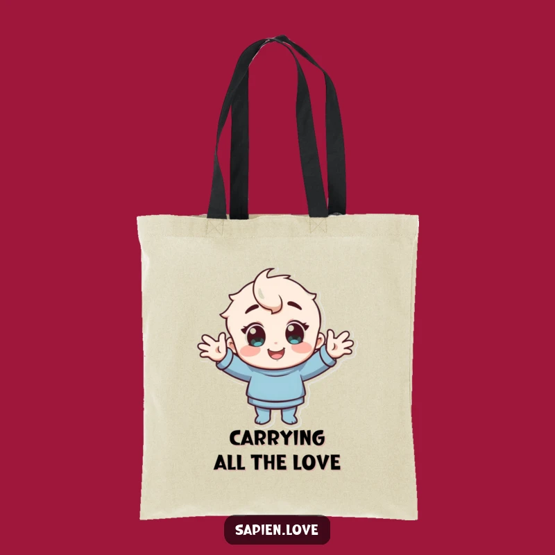 Funny Happy Welcome Tote: Carry Your Day with Friendly Character Flair