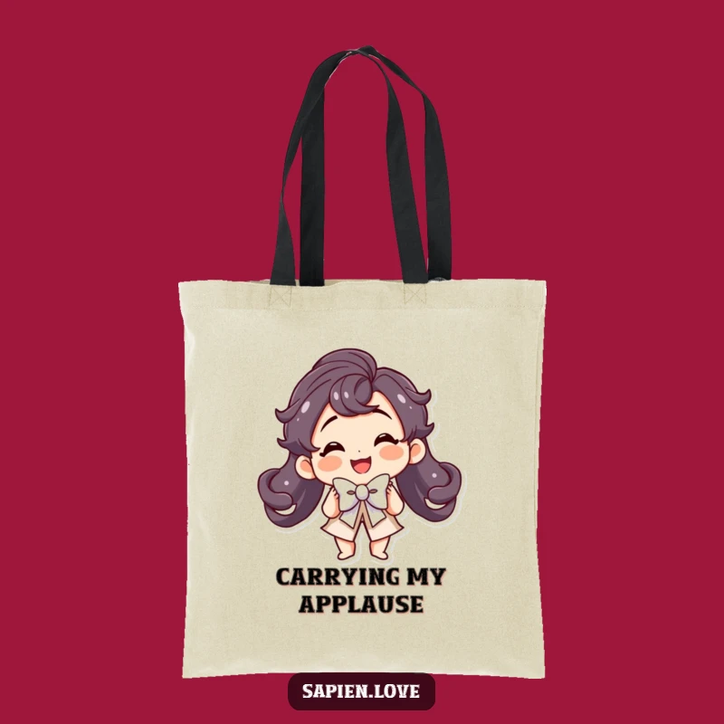 Funny Kawaii Stage Tote: Carry Your Essentials with Theatrical Flair