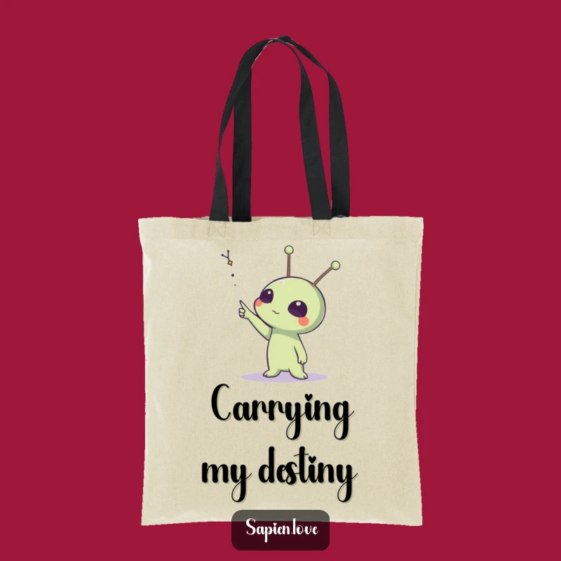 Funny Alien Constellation Tote Bag: Carry Your Cosmic Curiosity