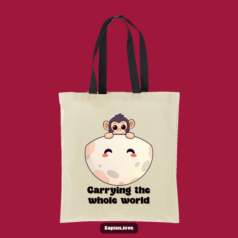 Funny Primate Planet Tote Bag: Carry Your Laughs With This Humorous Monkey Design, Great Funny Gift